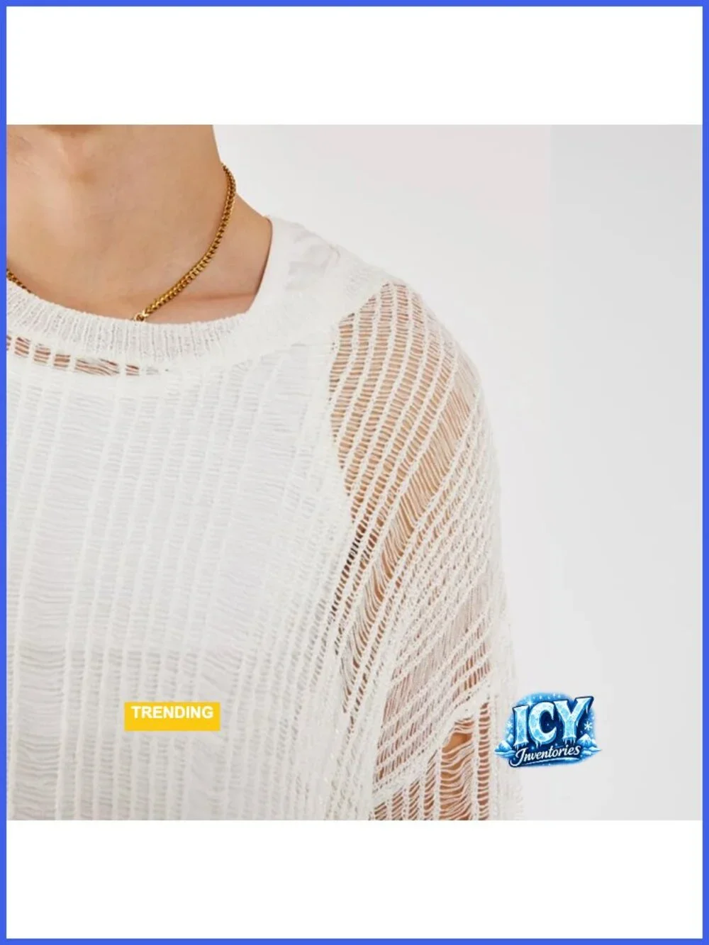 Men's Hollow Out Mesh Long Sleeve T-Shirt Base Layer Knit Top
